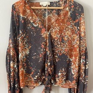 Love Stitch boho Sheer floral tie. Fits like size 12/large.